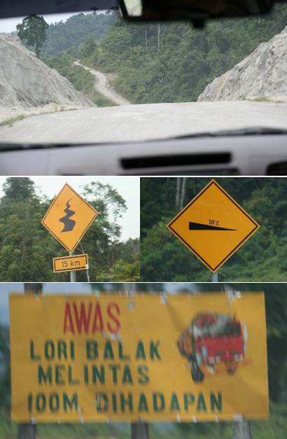 Bad road to Maliau Basin
