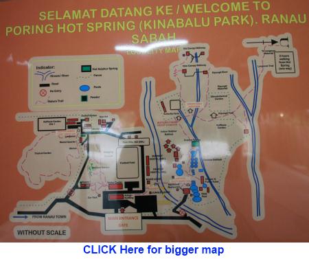 Site map of Poring Hot Springs