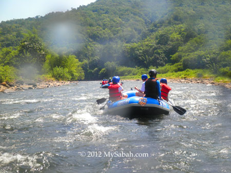 White water rafting in Kiulu River