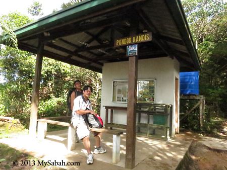 shelter next to trail