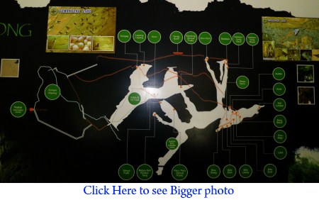 map of cave system of Gomantong Caves