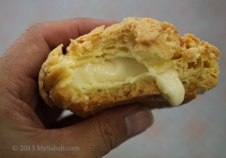 eating cream puff