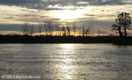sunset at Weston River