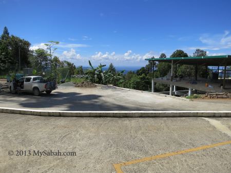 parking lot near Tower of Heaven