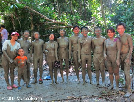 mud volcano bath on Pulau Tiga island