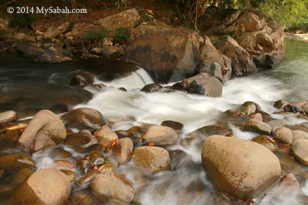 small waterfall of Moyog River