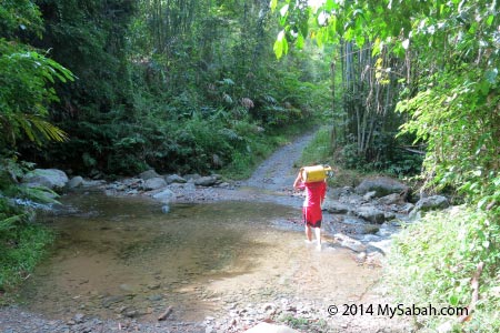 crossing river