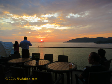 sunset view at roof top of Grandis Hotels & Resorts