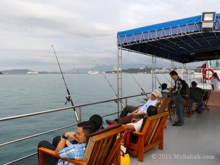 upper deck of Hydian Way boat