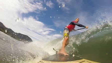 surfing with Paddle Board