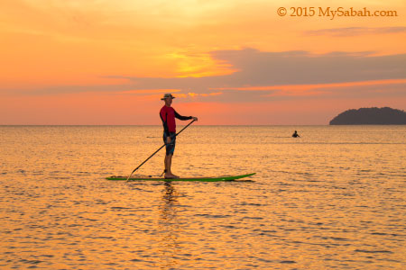 Sunset S.U.P in Tanjung Aru Beach