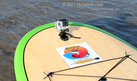 GoPro on stand up paddle board