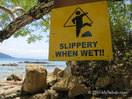 rocky area of Sapi Island