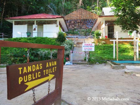 public toilet on the island