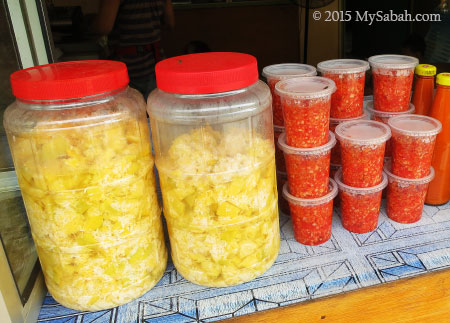 Tuhau and Bambangan pickles for sale