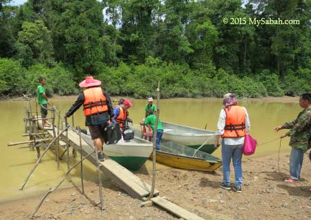 little jetty of Tanjung Bulat Oxbow Lake