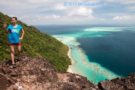 photo of a girl on the peak