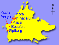 Map of Sabah