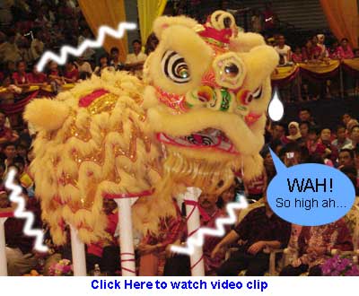 Lion dance of Sabah Malaysia