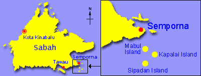 map of Semporna islands