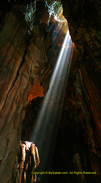 Light beams in the Cave