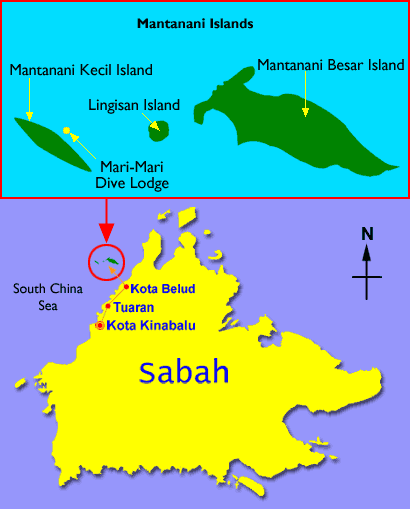 Map to Mantanani Islands