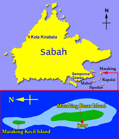 Location map of Mataking Island