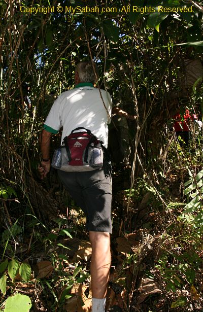 Walking to the ritual ceremony site