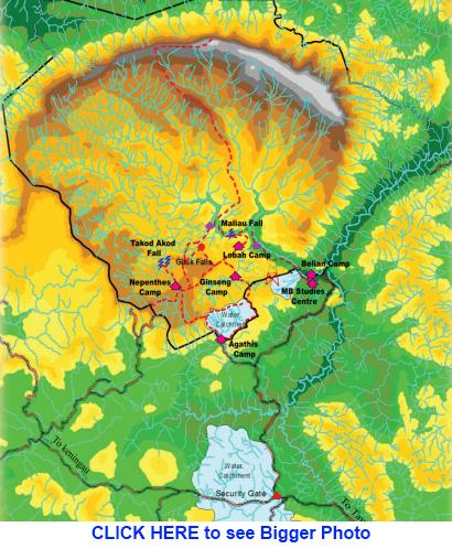 Relief map of Maliau Basin