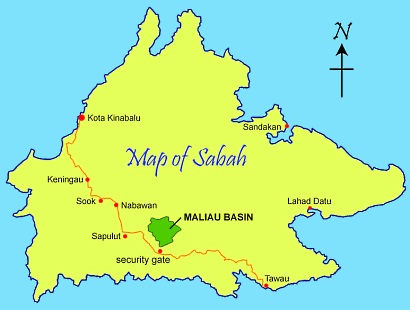Location map of Maliau Basin