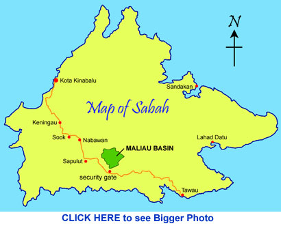 Location map of Maliau Basin