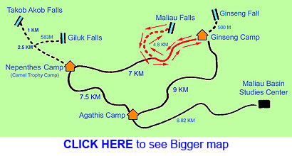 trail map to Maliau Falls
