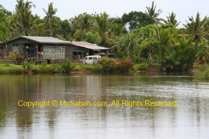 Village next to river