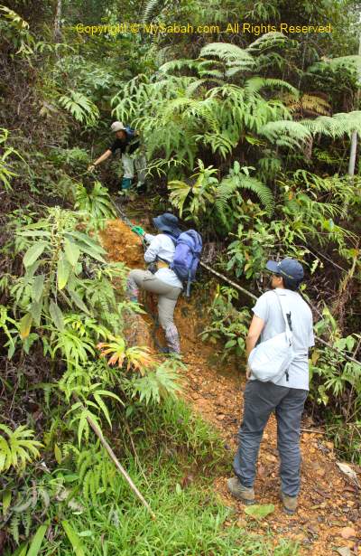 Start of climb