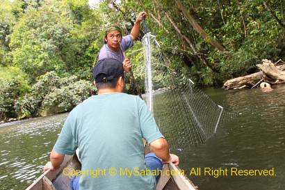 laying fishing net