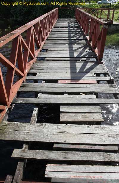 Boarwalk of riverside hut