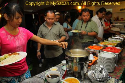 Dinner onboard