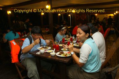 Dinner onboard