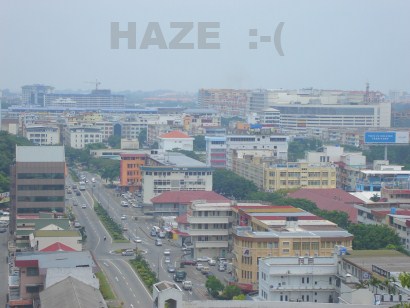 Kota Kinabalu in haze