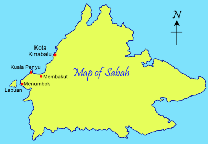 map of Sabah