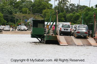 Cars on ferry