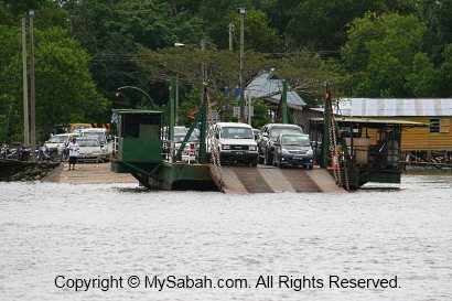 Cars on ferry