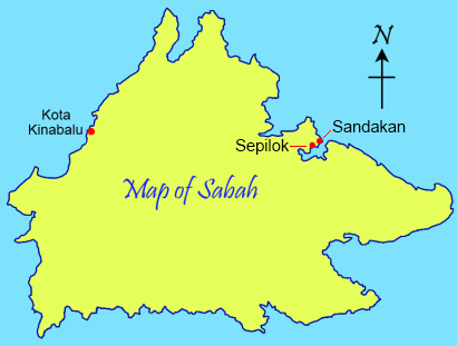 Map of Sepilok
