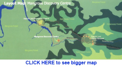 trail map to Sepilok mangrove discovery center