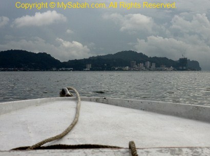 Sandakan city in front