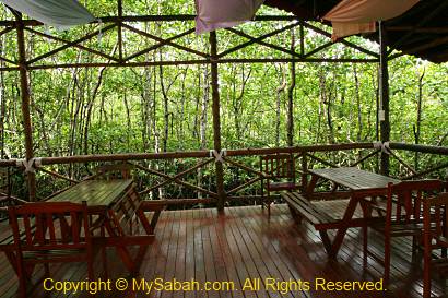 Dining Hall of Borneo Semporna Proboscis River Cruise