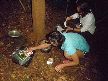 Dinner in the dark