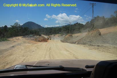 Dusty gravel road