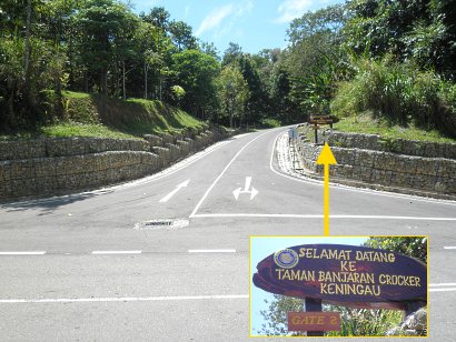 Gate 2 of Crocker Range Park