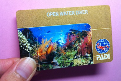 PADI Open Water Diver card